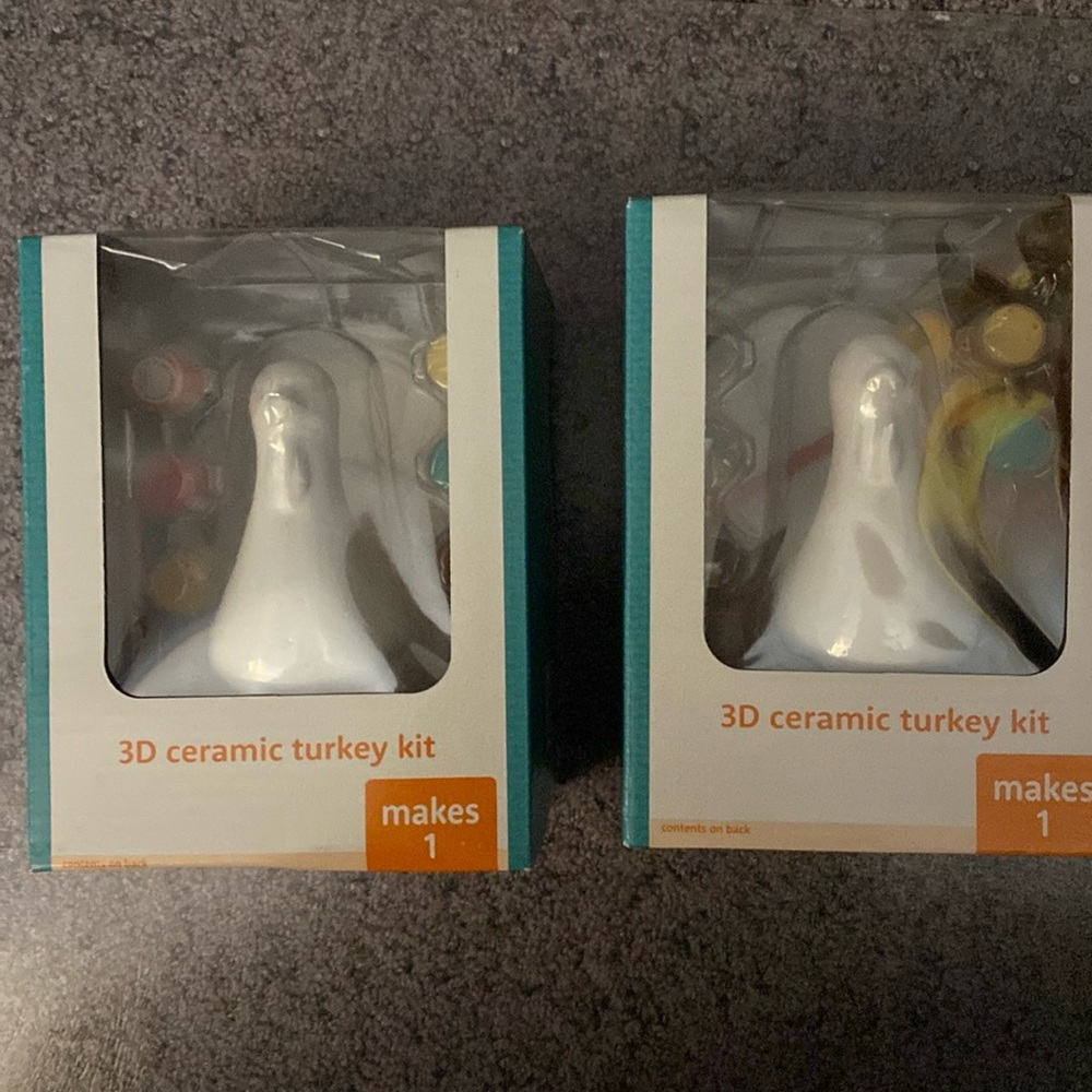 2 Ready to Paint Turkeys